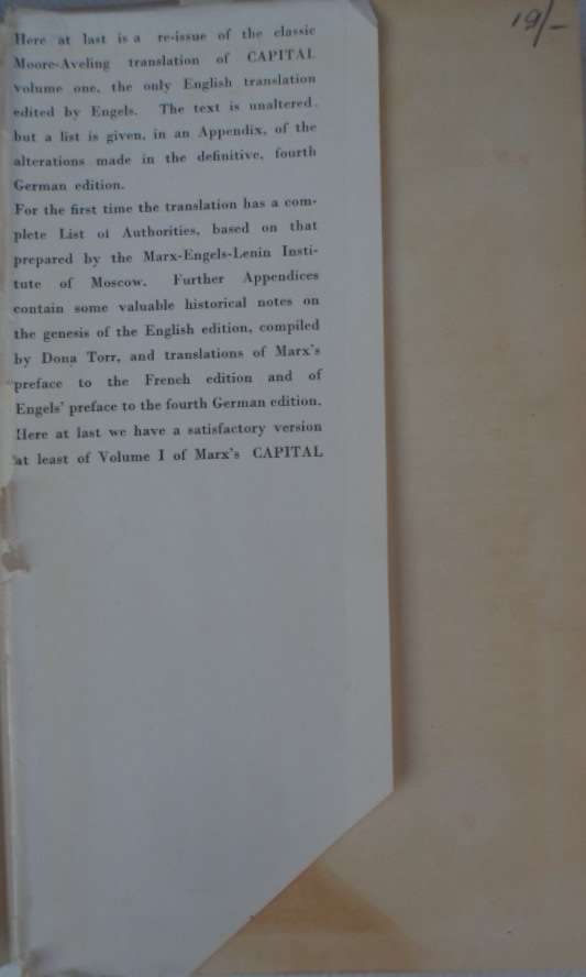 Capital - Karl Marx. Vol 1.  886 Pages!