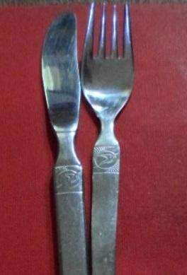 Vintage SAA / SAL Knife and Fork with SAA logo.