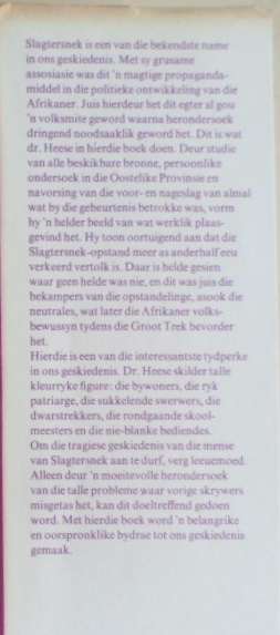 Slagtersnek en sy mense.  Dr. J.A. Heese.