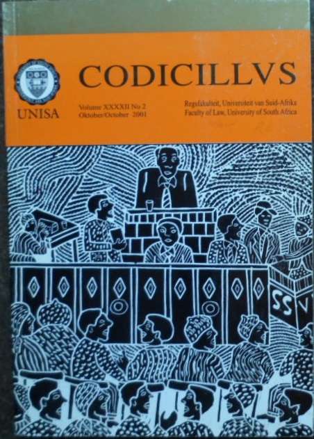 Codicillus. Oct 2001. Law.