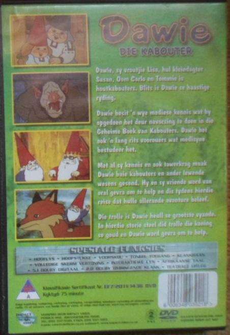 Dawie die Kabouter. DVD. Soos gesien op SAUK.