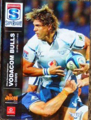 Rugby Program. Blue Bulls vs Chiefs. Vodacom Superrugby. 2011.