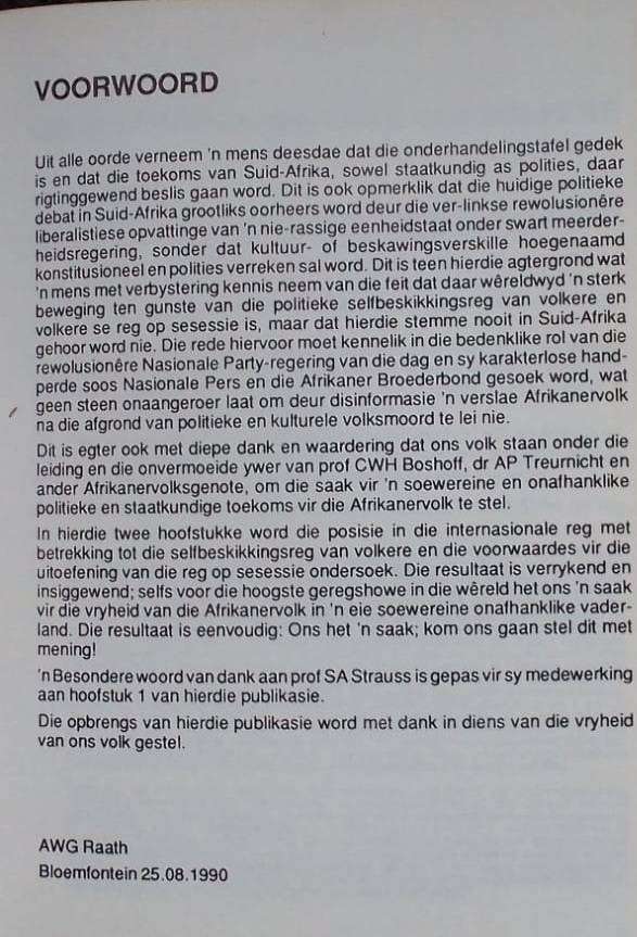 Selfbeskikking en Sesessie. AWG Raath. Vryheidsreeks nr 1. SKAARS.