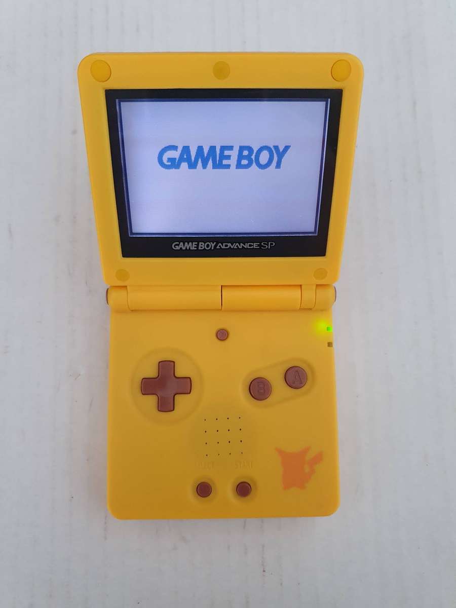 Nintendo Game Boy Advance SP Pikachu Handheld System - AGS-101 + Charger