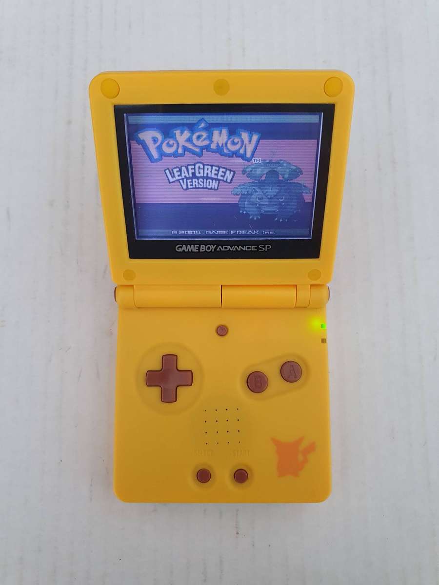 Nintendo Game Boy Advance SP Pikachu Handheld System - AGS-101 + Charger