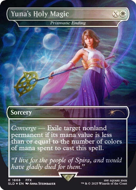 MTG Secret Lair x Final Fantasy: Grimoire Rainbow Foil Edition - Magic The Gathering *Limited*