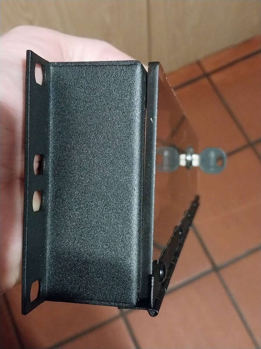 19" 2U lockable transparent anti-tamper security cover for rack-mount equipment