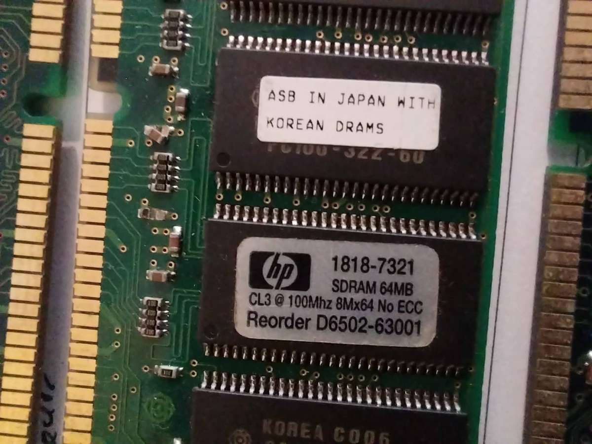 Used DDR1 100 MHz DIMM memory modules (really old! collection of 3)