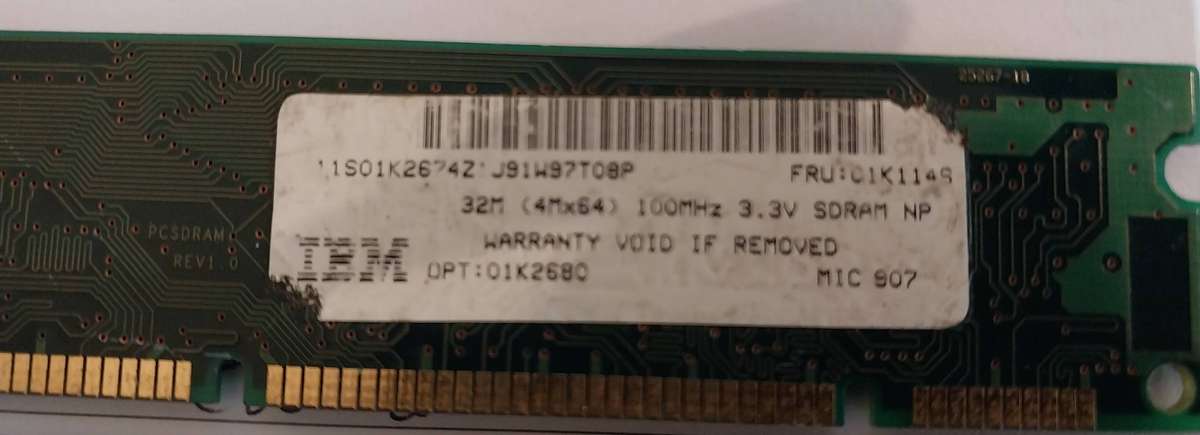 Used DDR1 100 MHz DIMM memory modules (really old! collection of 3)