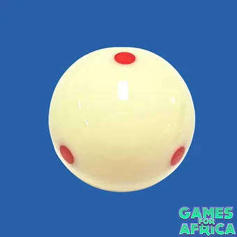 Pool Ball Red 6 Dot-Spot White