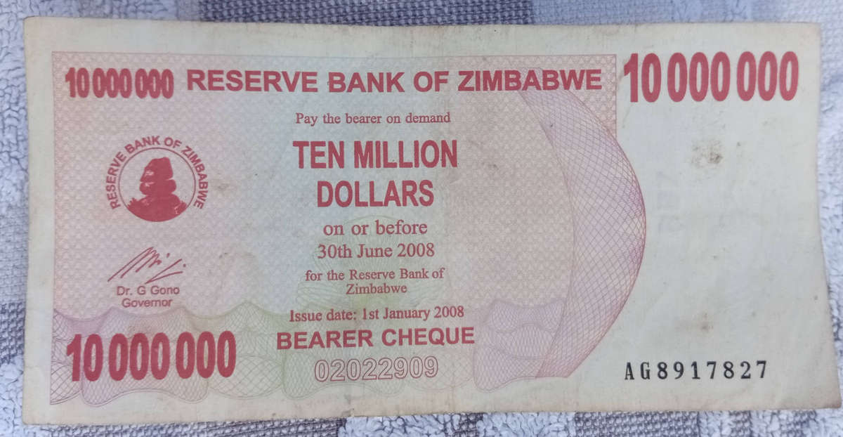 10 Millon Zim Dollars