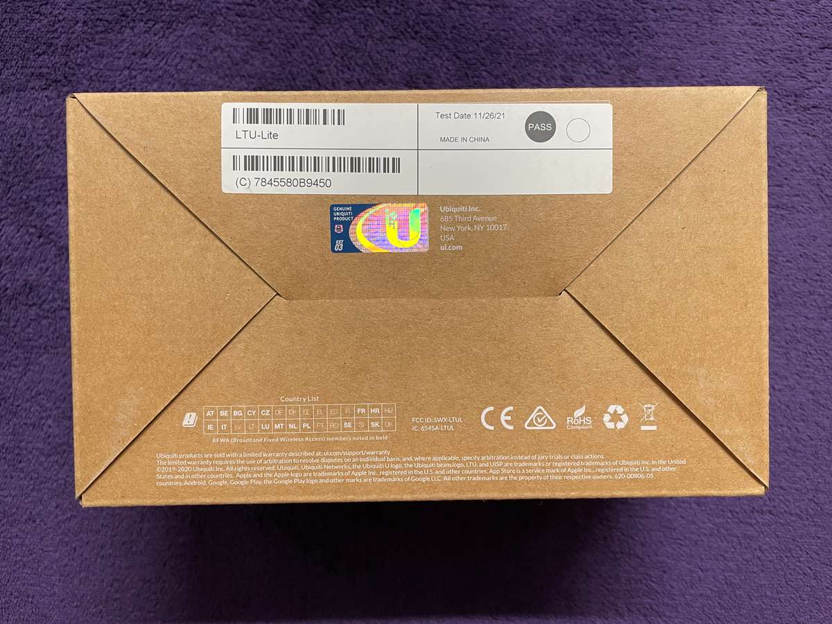 Ubiquiti ISP LTU Lite | 5 GHz PtMP Client Radio with True Duplex Gigabit Performance over 10km