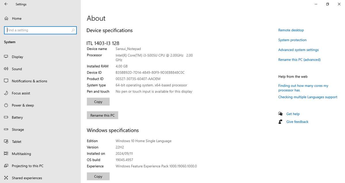 Sansui Notepad - ITL 1403-I3 128