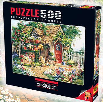 Anatolian 500 Piece Puzzle: Gardener's Haven Workshop Flowers