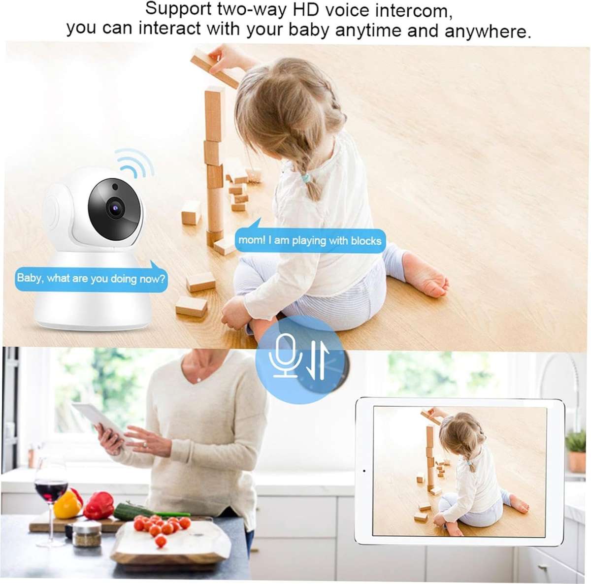 Boss Full HD Smart WiFi Wireless Camera 2-Way Intercom With Motion Detect
