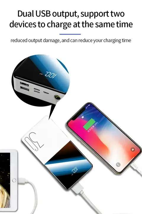 Boss Heavy True 30,000mAh Power Bank LCD Display + LED Torch Output 5V/1A 5V 2.1A