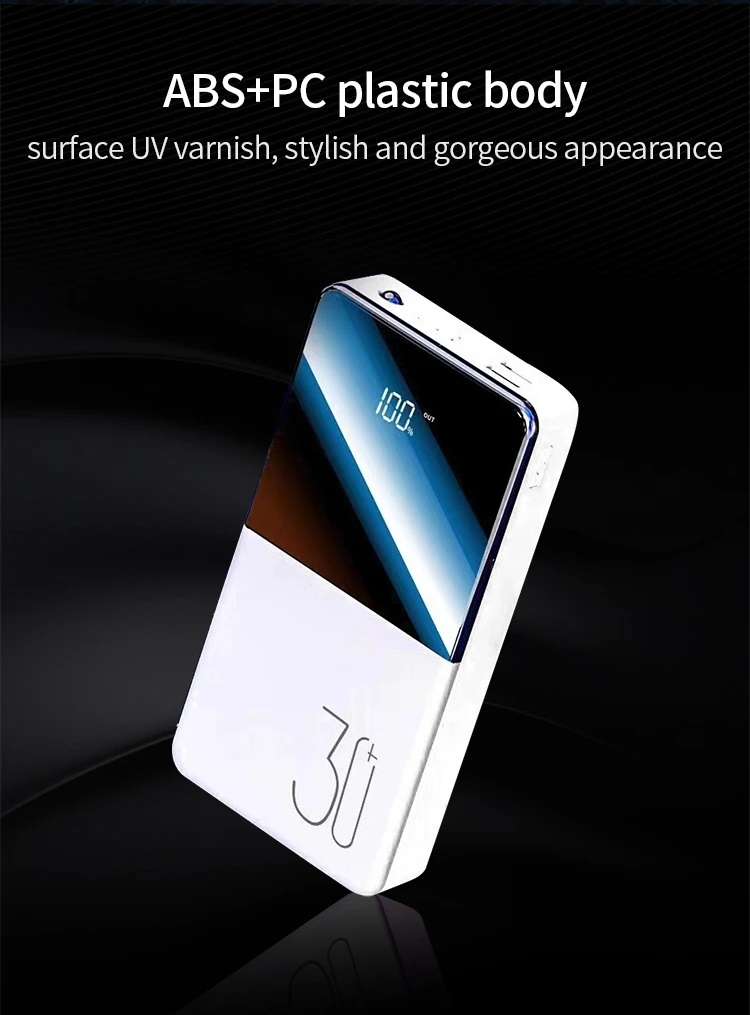 Boss Heavy True 30,000mAh Power Bank LCD Display + LED Torch Output 5V/1A 5V 2.1A