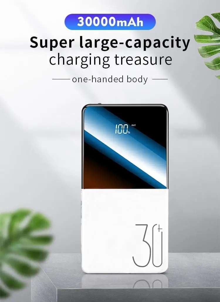 Boss Heavy True 30,000mAh Power Bank LCD Display + LED Torch Output 5V/1A 5V 2.1A