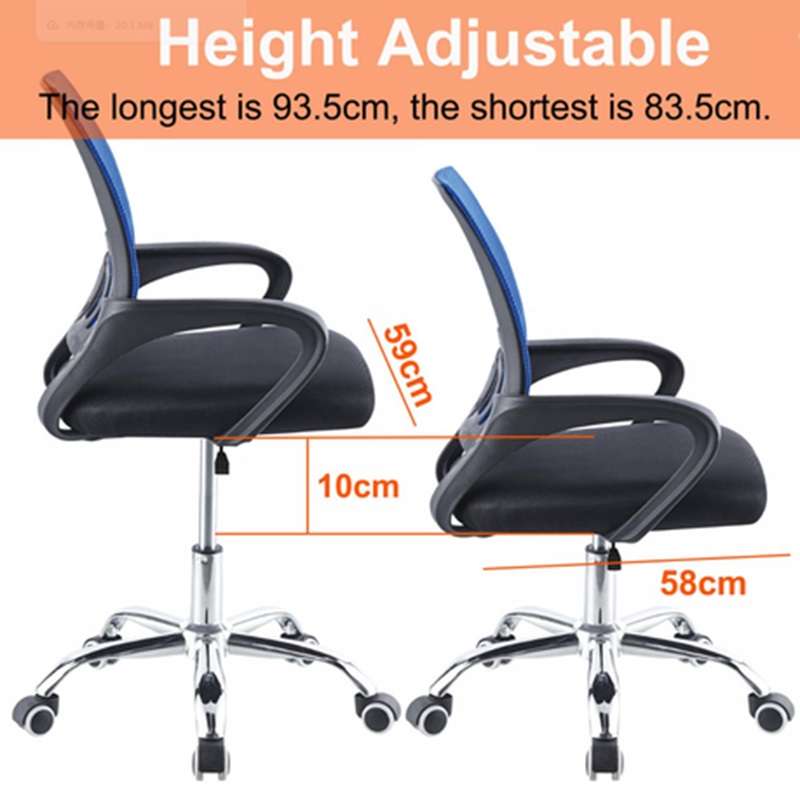 Office Chair Ergonomic Computer Chair Home Armchair Task Study Typist Chair-Blue