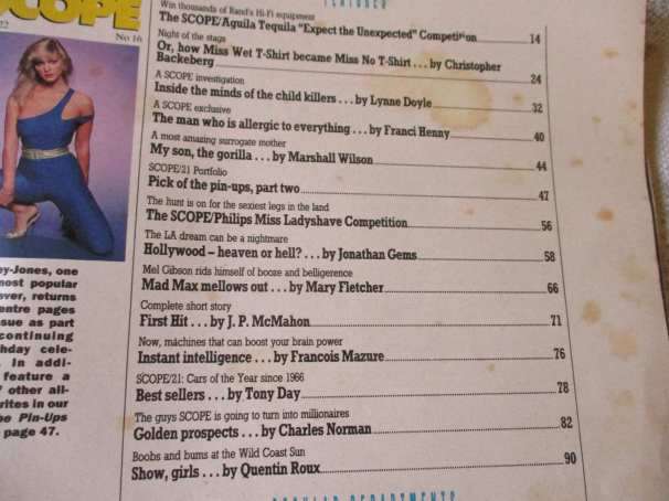 SCOPE MAGAZINE 31 JULY 1987 ( SIAN ADEY-JONES, ANNELINE KRIEL, WILD COAST SUN )