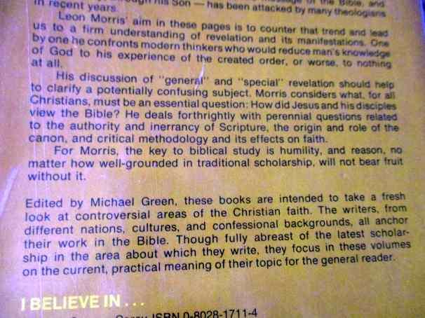 I BELIEVE IN REVELATION - LEON MORRIS