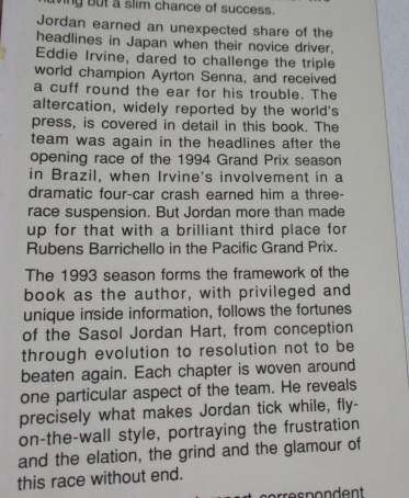 RACE WITHOUT END - THE GRIND BEHIND THE GLAMOUR OF THE SASOL JORDAN GRAND PRIX TEAM - MAURICE H...