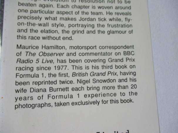 RACE WITHOUT END - THE GRIND BEHIND THE GLAMOUR OF THE SASOL JORDAN GRAND PRIX TEAM - MAURICE H...