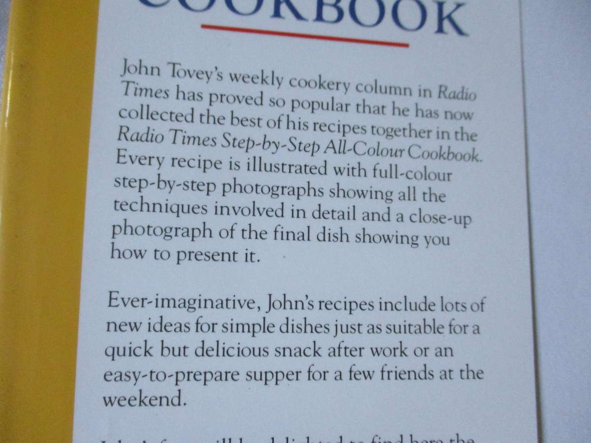 RADIOTIMES STEP-BY-STEP ALL-COLOUR COOKBOOK - JOHN TOVEY