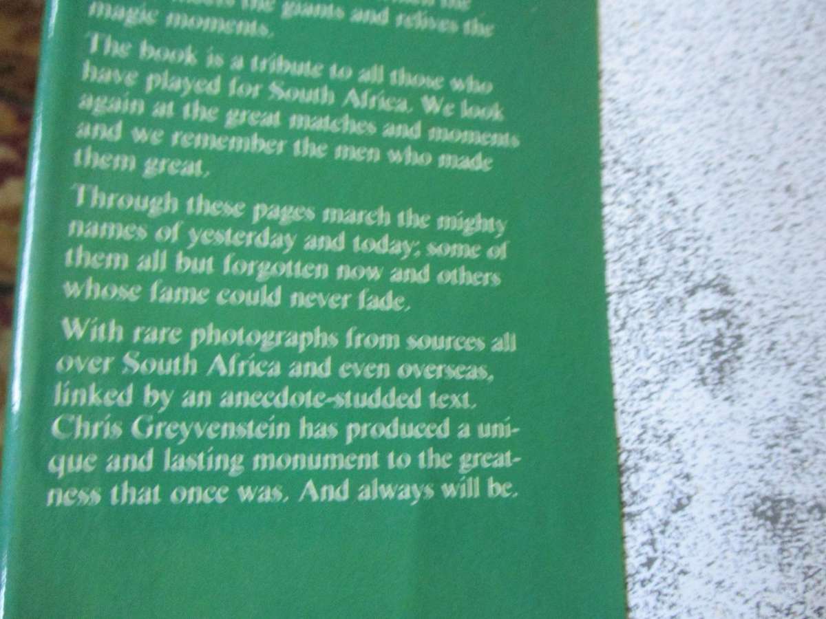 SPRINGBOK SAGA FROM 1891 TO THE NEW BEGINNING - CHRIS GREYVENSTEIN
