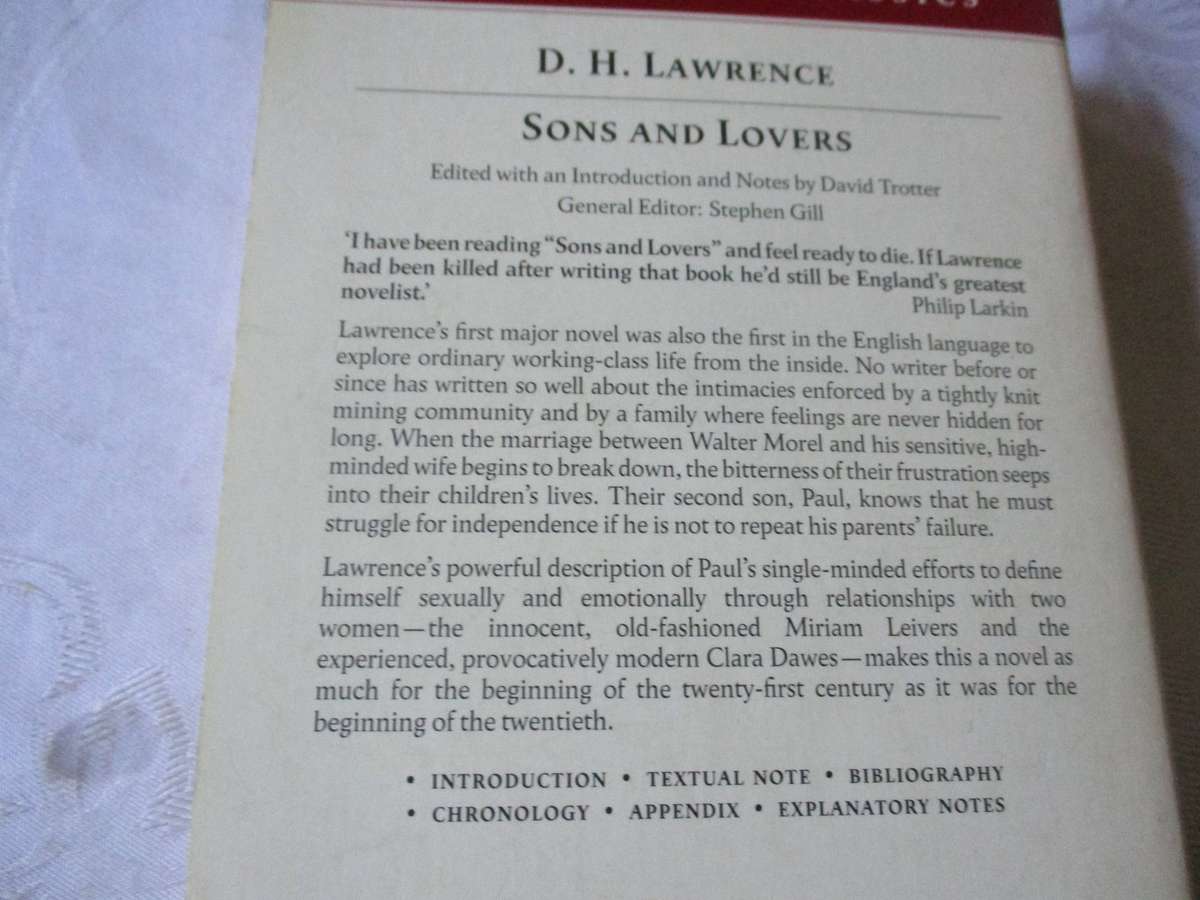 SONS AND LOVERS - D.H. LAWRENCE - OXFORD WORLD'S CLASSICS