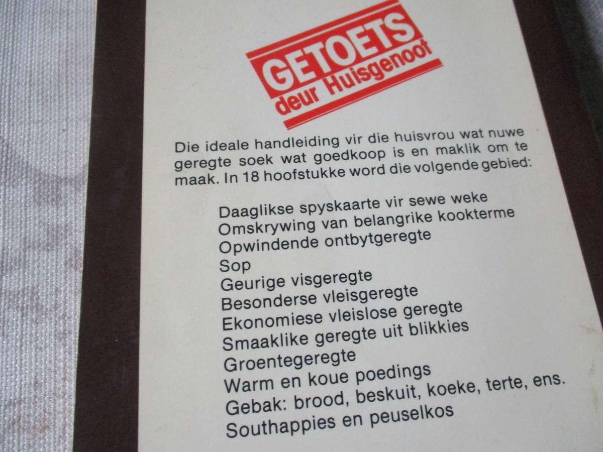 HUISGENOOT WENRESEPTE 1 - ANNETTE HUMAN