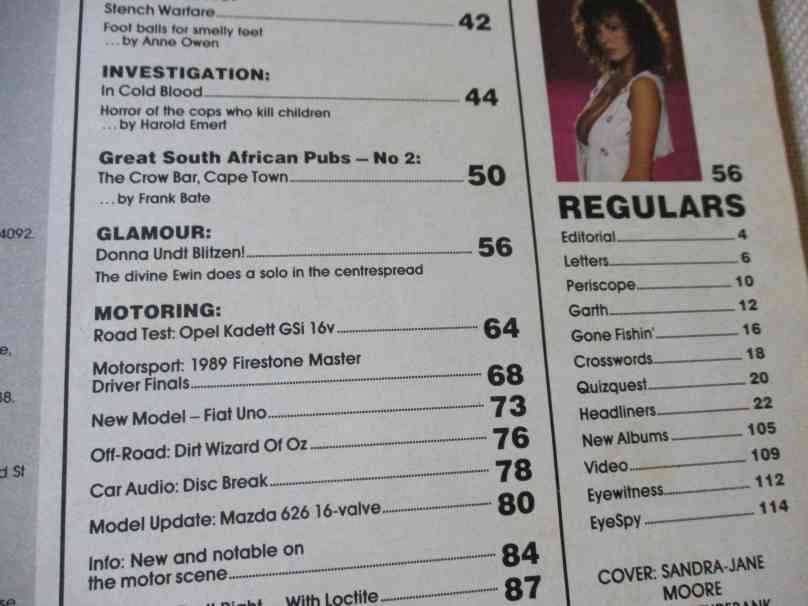 SCOPE MAGAZINE 3 NOVEMBER 1989 ( THE CROW BAR CT, DONNA EWIN, SA PHOTOGRAPHER DAVID GORDON