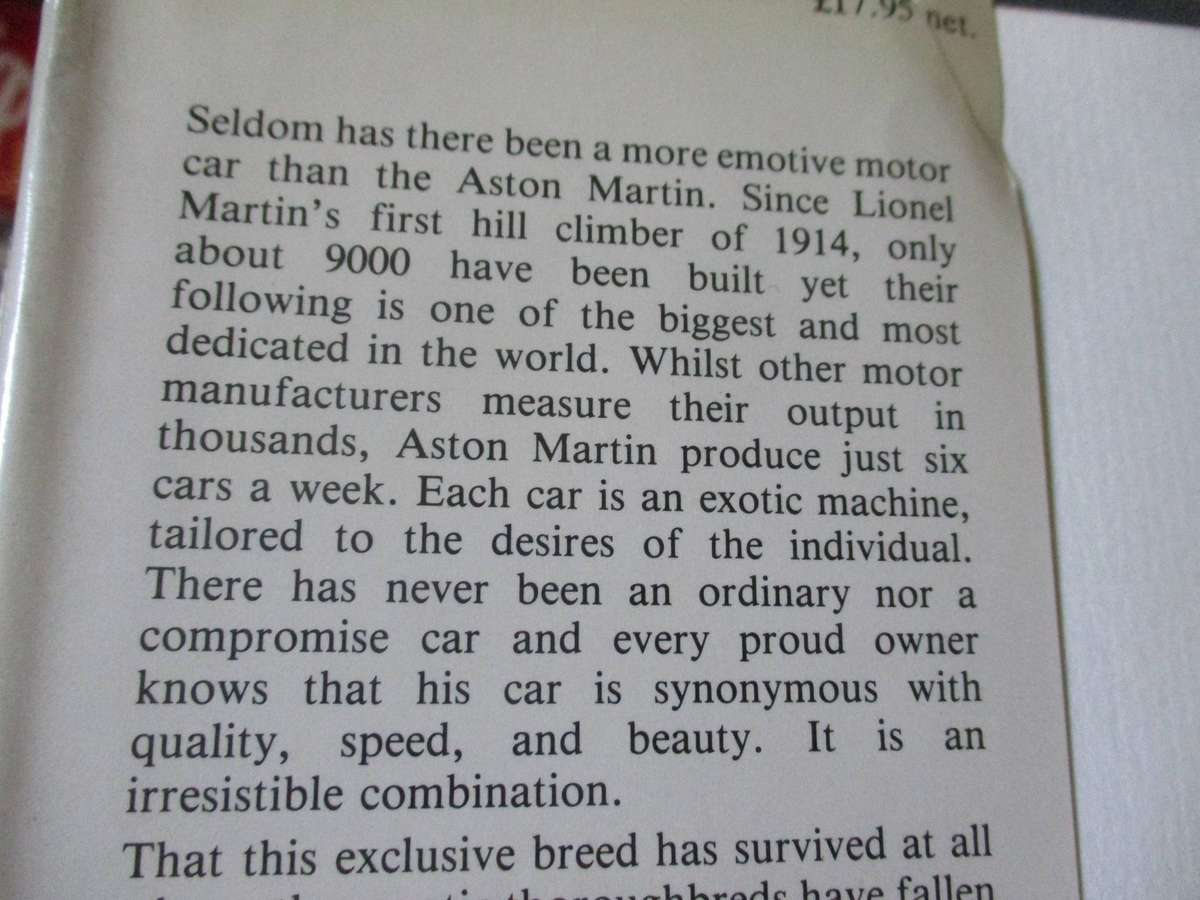 ASTON MARTIN AND LAGONDA -  CHRIS HARVEY