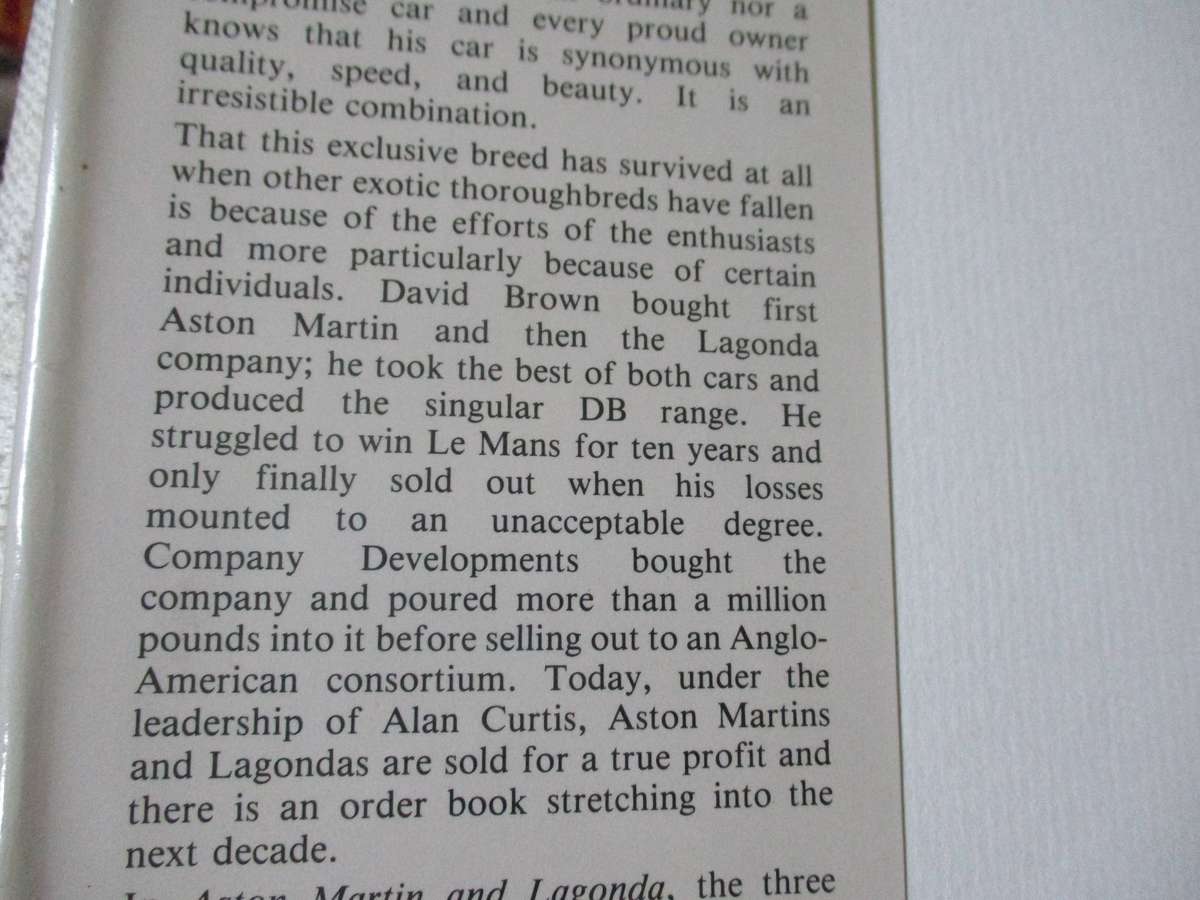 ASTON MARTIN AND LAGONDA -  CHRIS HARVEY