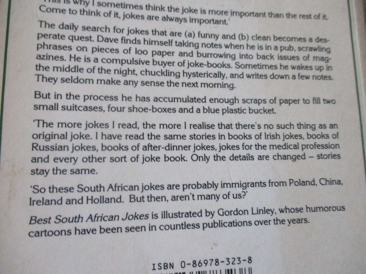 BEST SOUTH AFRICAN JOKES - COMPILED BY DAVID BIGGS