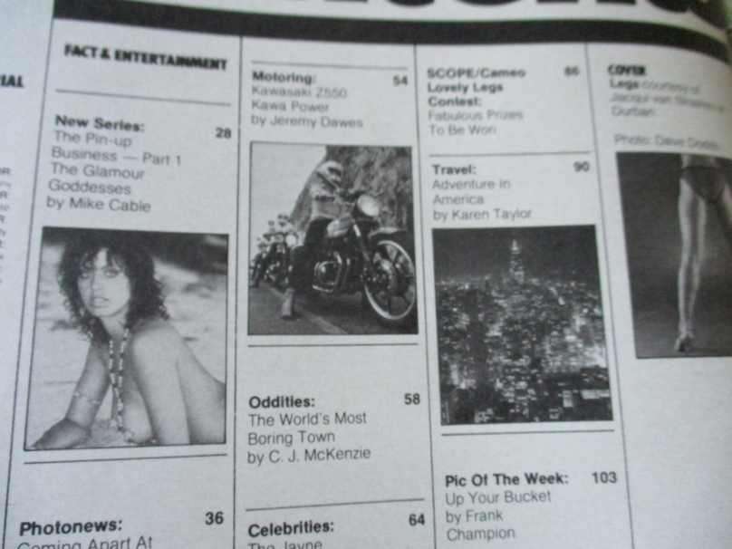 SCOPE MAGAZINE 22 MAY 1981 ( JULIE BLOOM, ICE HOCKEY S.A., KYM BOOTHBY, KAWAZAKI Z550,