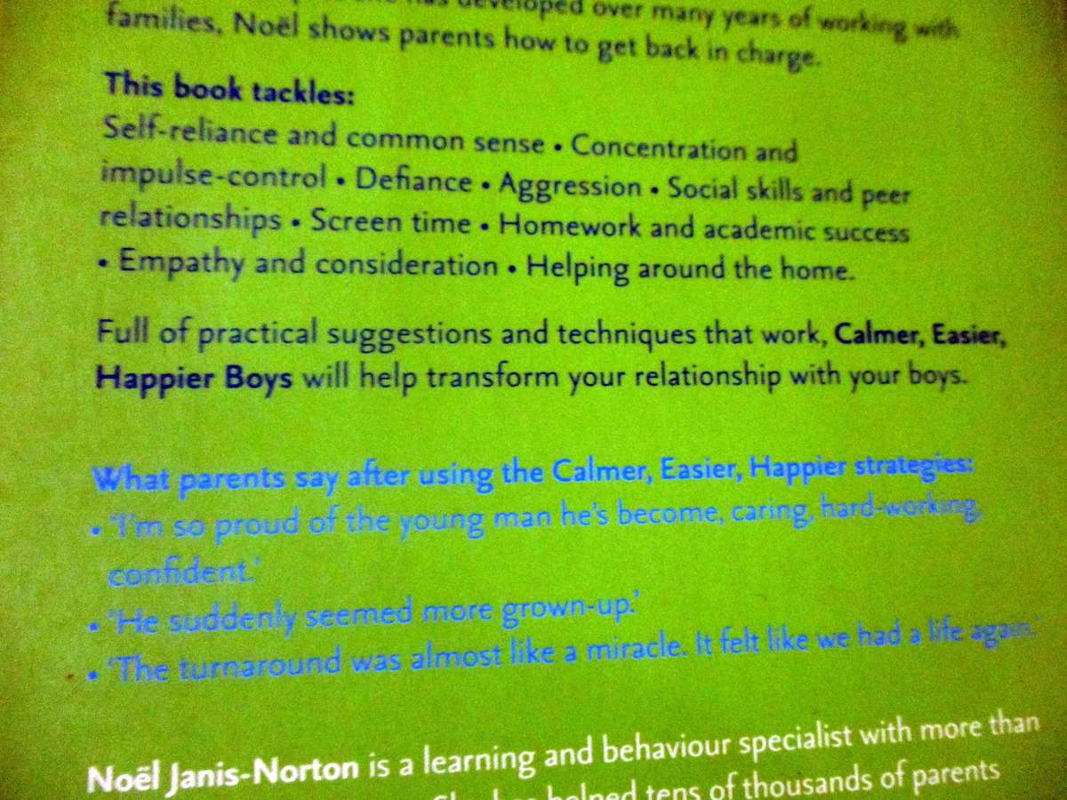 CALMER EASIER HAPPIER BOYS - NOEL JANIS-NORTON