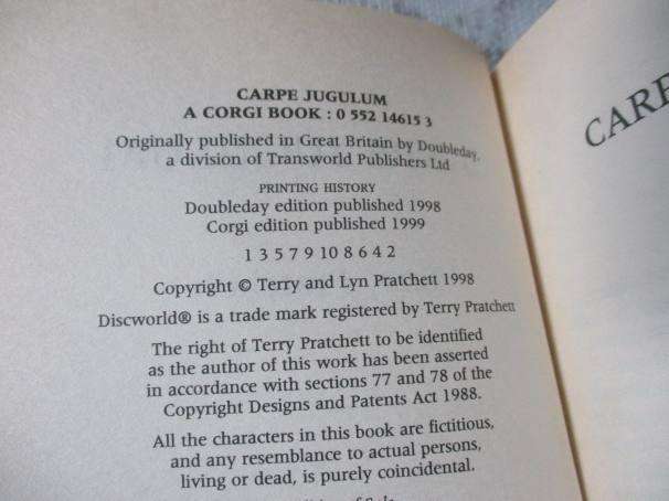 Carpe Jugulum - Terry Pratchett - Discworld Novel