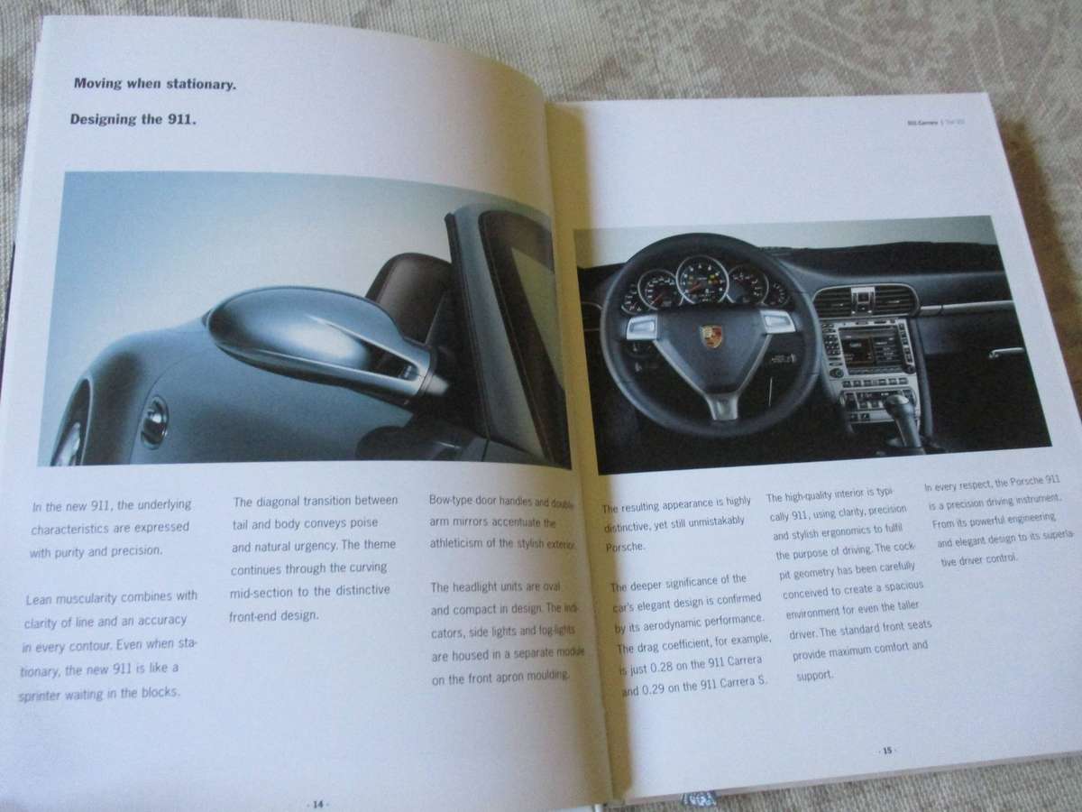 PORSCHE 911 CARRERA - PROMOTIONAL BOOK ( car brochures )
