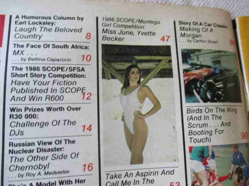 SCOPE MAGAZINE  11 MARCH 1988 ( SA BAND - THE CHOPPERS,