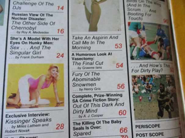 SCOPE MAGAZINE  11 MARCH 1988 ( SA BAND - THE CHOPPERS,