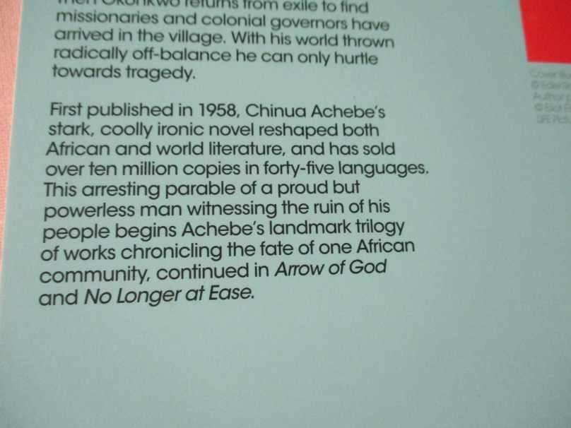 THINGS FALL APART - CHINUA ACHEBE