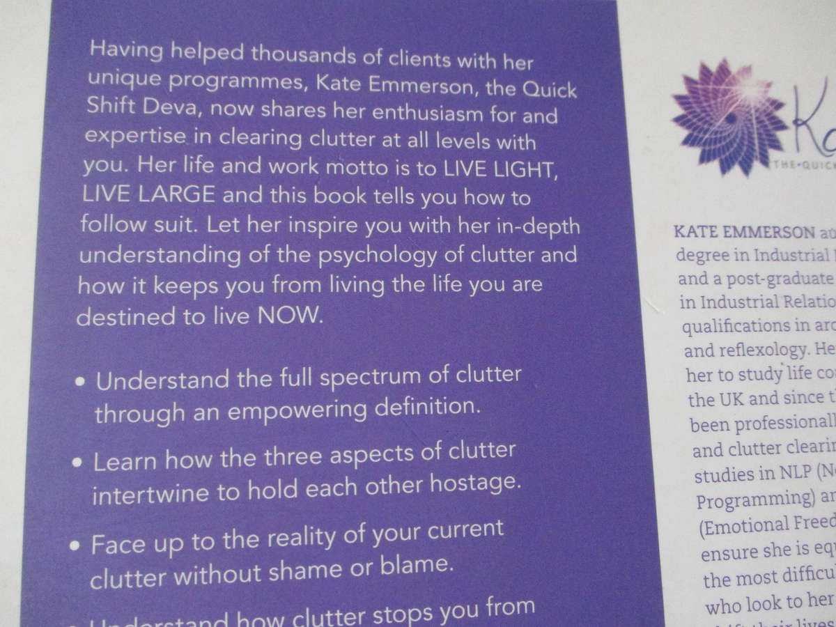 CLEAR YOUR CLUTTER - WITH KATE EMMERSON