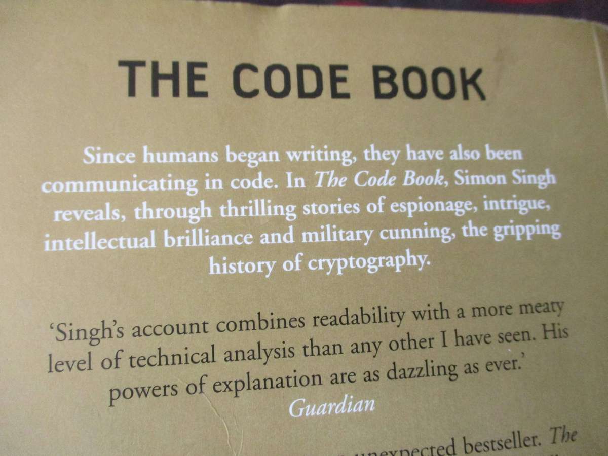 THE CODE BOOK - THE SECRET HISTORY OF CODES & CODE-BREAKING - SIMON SINGH