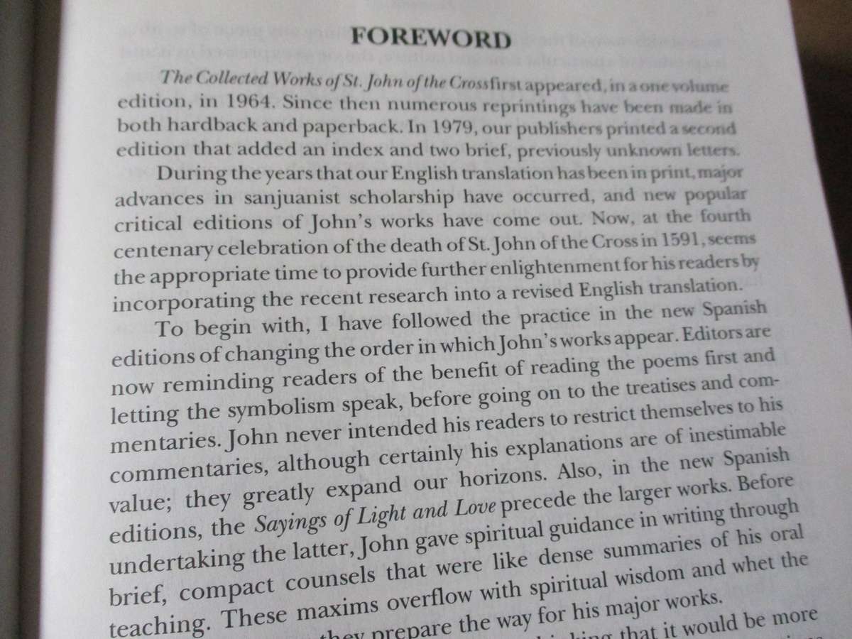 THE COLLECTED WORKS OF ST. JOHN OF THE CROSS