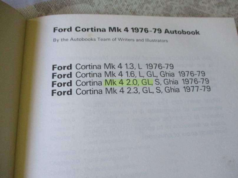 FORD CORTINA SERIES FOUR - WORKSHOP MANUAL