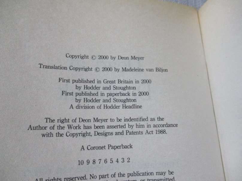 DEAD AT DAYBREAK - DEON MEYER