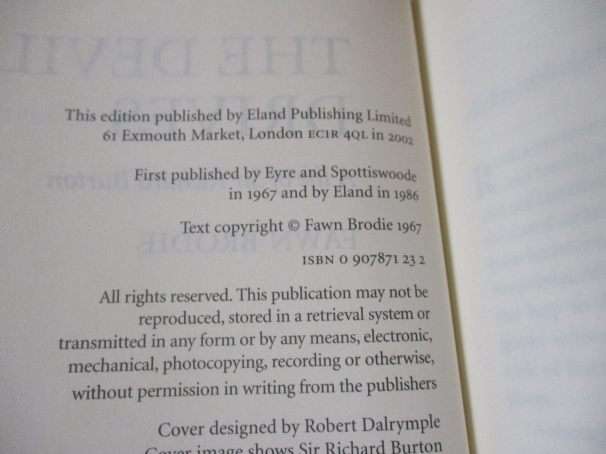 THE DEVIL DRIVES - A LIFE OF SIR RICHARD BURTON