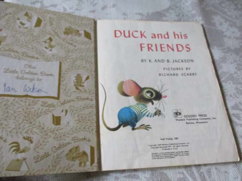 DUCK AND HIS FRIENDS - LITTLE GOLDEN BOOK - VINTAGE CHILDREN'S BOOK