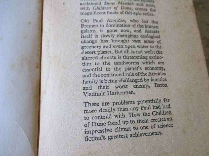 CHILDREN OF DUNE -  FRANK HERBERT - PART THREE OF THE DUNE TRILOGY